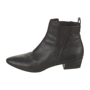 Aquatalia Black Leather Ankle Chelsea Booties